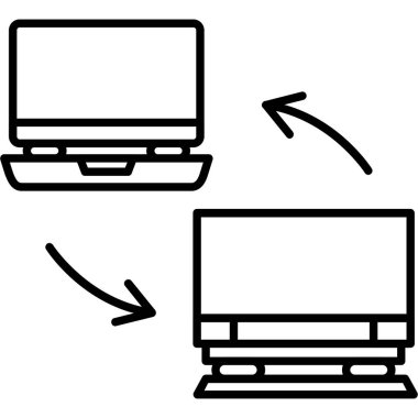 Bilgisayar ekranı. Web simgesi basit illüstrasyon
