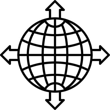 küresel küresel simge, vektör illüstrasyonu