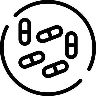 Uyuşturucu hapları ana hatlarıyla uyuşturucu simgesi