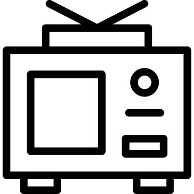 Televizyon. Web simgesi basit illüstrasyon