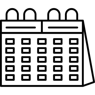 Takvim simgesi vektör illüstrasyonu