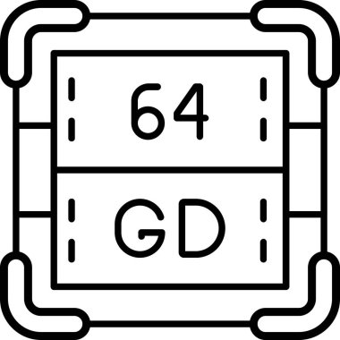 dosya 5 g simgesi, basit vektör illüstrasyonu