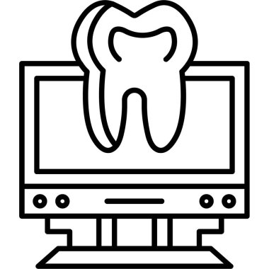 Diş. Web simgesi basit illüstrasyon