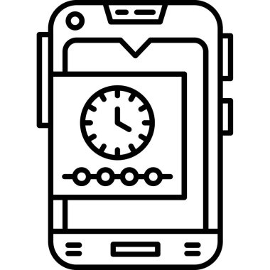 Akıllı telefon simgesi. Web için akıllı telefon vektör simgelerinin özet çizimi