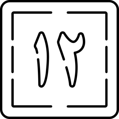 Diş simgesinin vektör illüstrasyonu