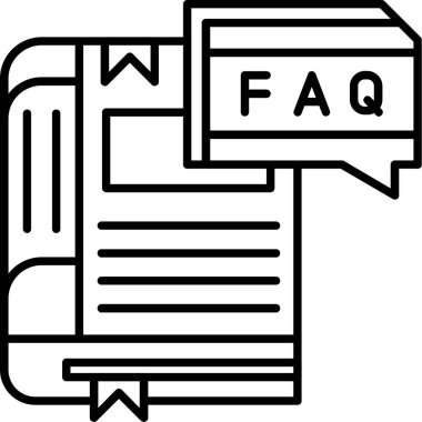 SSS simgesi, vektör illüstrasyonu