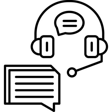 ses sohbet simgesi, vektör illüstrasyonu