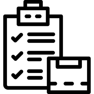 Kontrol listesi. Web simgesi basit illüstrasyon