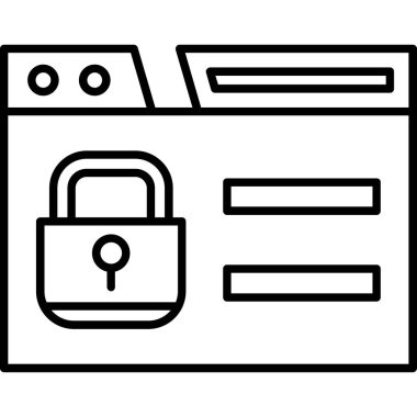 ikon vektör illüstrasyonunu kilitle