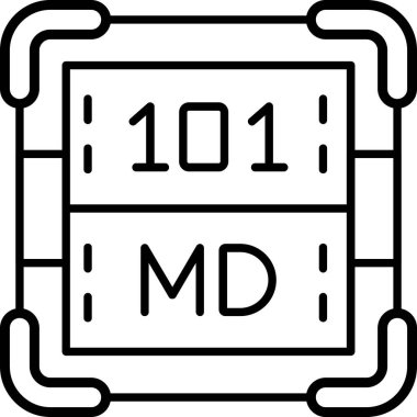 Devre kartı simgesi. Web için devre kartı vektör simgesinin vektör illüstrasyonu