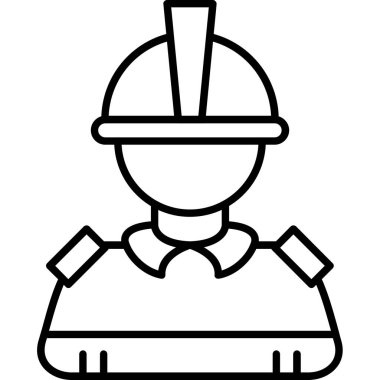 Asker. Web simgesi basit illüstrasyon