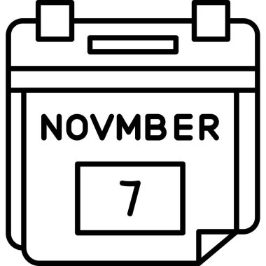 17 Kasım vektör illüstrasyonlu takvim