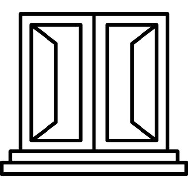 mimari mimari yapı ikonu ana hatlar biçiminde