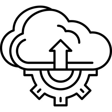 Kolayca düzenleyebilen ya da düzenleyebilen bulut hesap vektörü simgesi