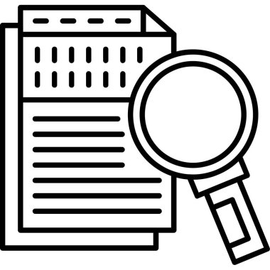 arama büyüteç simgesi ana hat biçiminde