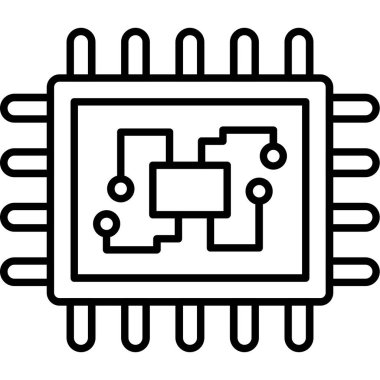 Çip. Web simgesi basit illüstrasyon