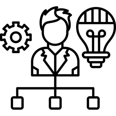 iş fikri yenilik simgesi ana hatları biçiminde