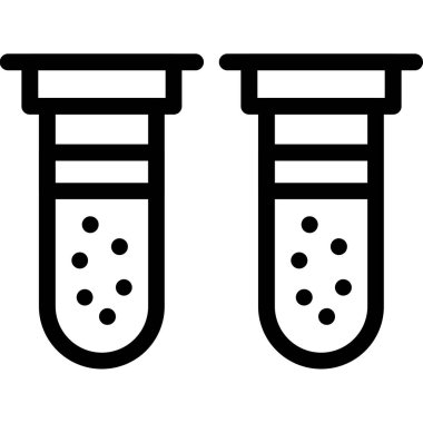 test tübü vektör çizgisi simgesi tasarımı