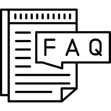 SSS vektör satırı simgesi