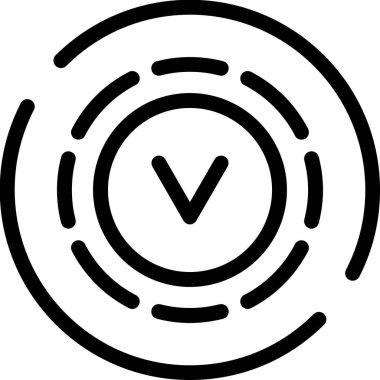 Bir çember simgesinin vektör illüstrasyonu