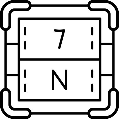 Bir harf simgesinin vektör illüstrasyonu