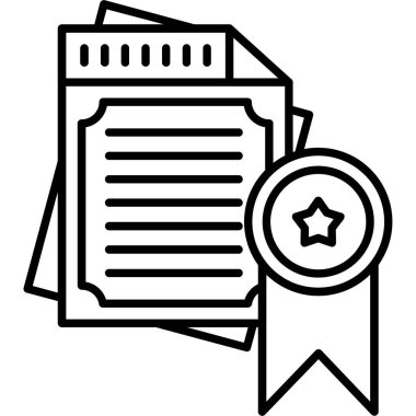 Rozet sertifika simgesi taslak biçimi