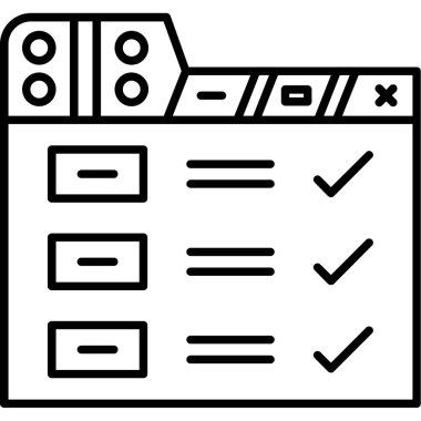 kontrol listesi simgesi, özet biçimi