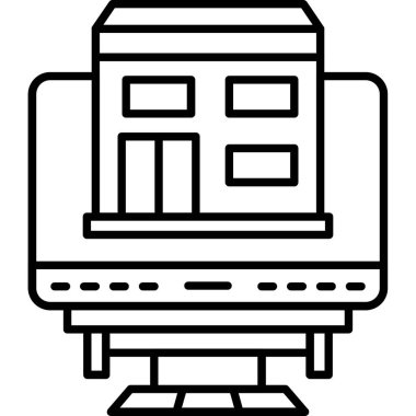 bilgisayar dizüstü simgesi, vektör illüstrasyonu