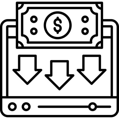 para bozdurma simgesi ana hat biçiminde