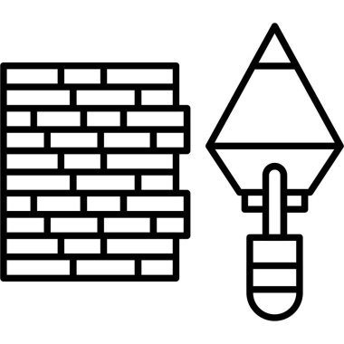 Yapı vinci simgesi, basit vektör illüstrasyonu