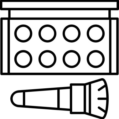 boya silindiri simgesi, basit vektör illüstrasyonu
