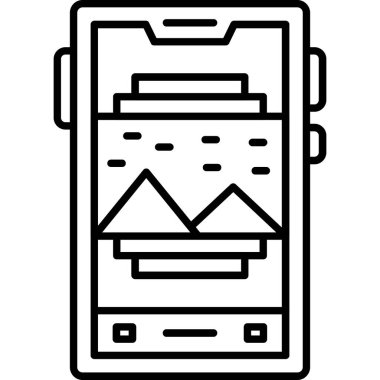 cep telefonu simgesi ana hatları vektörü. akıllı telefon.