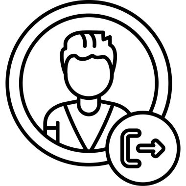 İş adamı. Web simgesi basit illüstrasyon