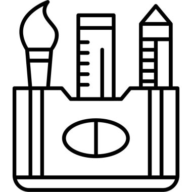 boya fırçası ve palet, ağ simgesi