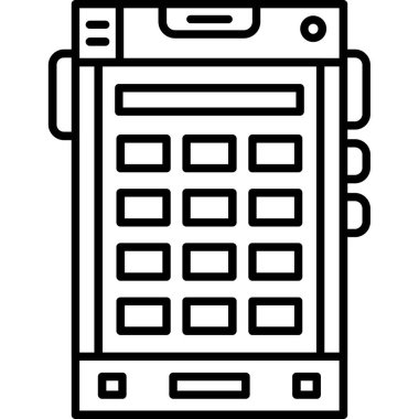 Hareket eden telefon simgesi, anahat stili