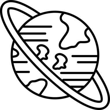 Toprak Gezegeni simgesi, vektör çizimi