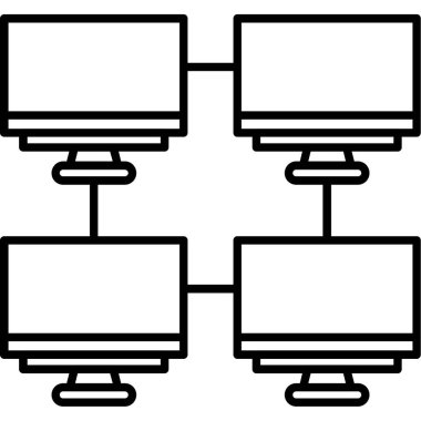 Bilgisayar izleyicisinin vektör illüstrasyonu