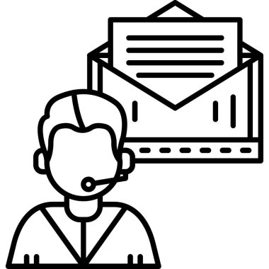 E- posta simgesine sahip iş adamı