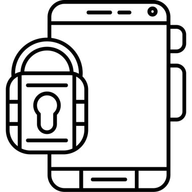 kilit simgesi, basit vektör çizim