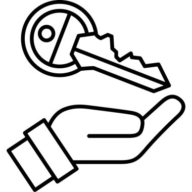 Anahtar. Web simgesi basit illüstrasyon