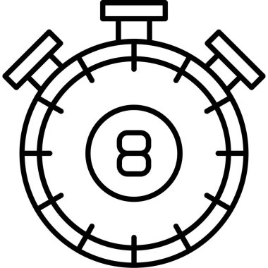 Bir saat simgesinin vektör illüstrasyonu