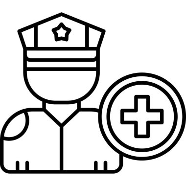 ambulans simgesi, vektör illüstrasyonu