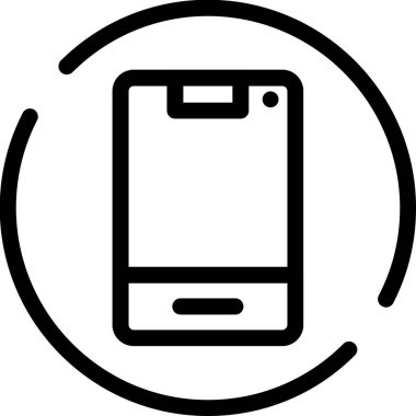 telefon mobil simgesi basit vektörü