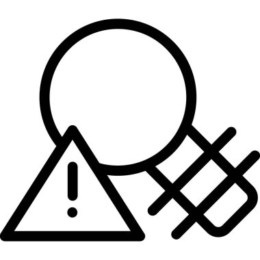 tehlike uyarı simgesi ana hat biçiminde