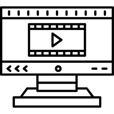 bilgisayar ekranı simgesi. beyaz arkaplanda izole edilmiş web tasarımı için bilgisayar ekran ikonu