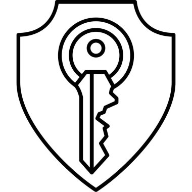 Güvenlik simgesi, vektör çizimi