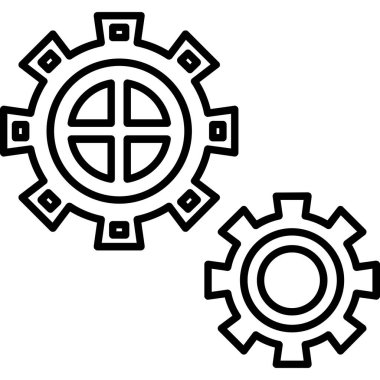 dişli simgesinin vektör illüstrasyonu