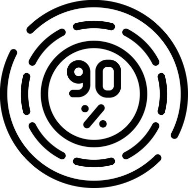 yüzdelik simge vektör taslağı çizimi