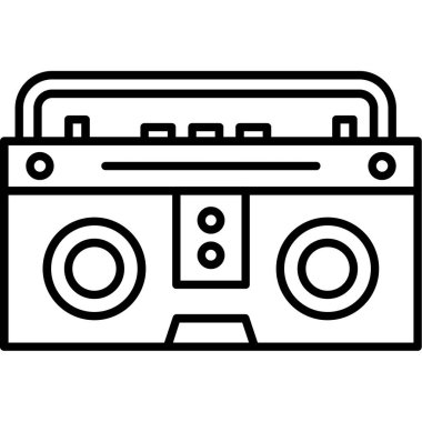 radyo simgesi vektör çizimi çizimi