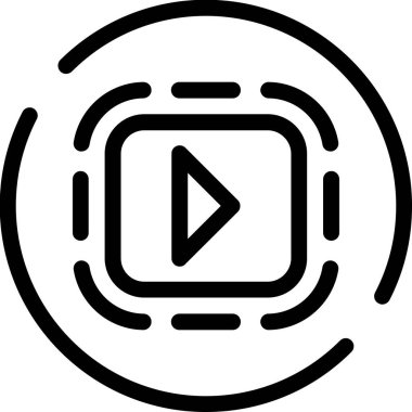 çalma düğmesi simgesi, vektör illüstrasyonu